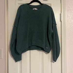 teal sweater